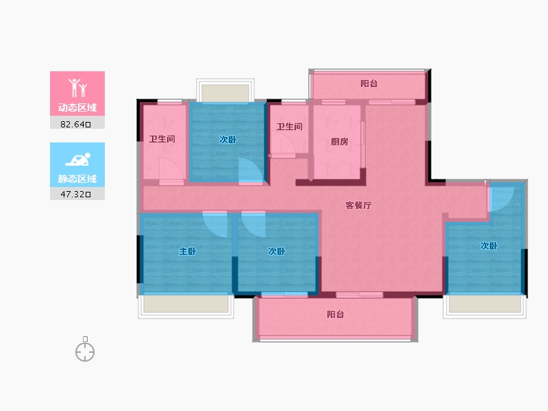 安徽省-阜阳市-建业徽创新筑-115.00-户型库-动静分区