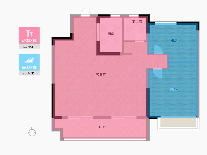 安徽省-阜阳市-徽创芬芳四季-84.00-户型库-动静分区