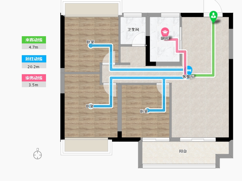 江苏省-盐城市-融创亭湖壹号公馆-79.59-户型库-动静线