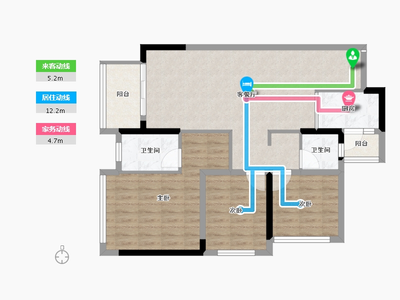 广东省-肇庆市-湾区西部华侨城-78.34-户型库-动静线