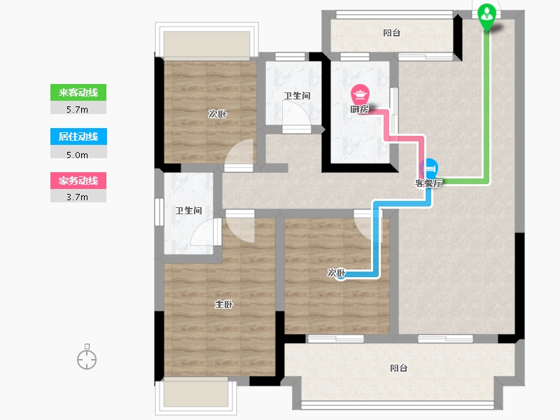 安徽省-阜阳市-建业徽创新筑-92.00-户型库-动静线