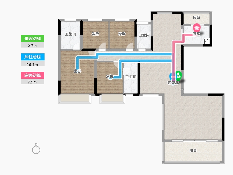 四川省-成都市-金科博翠湾-153.88-户型库-动静线