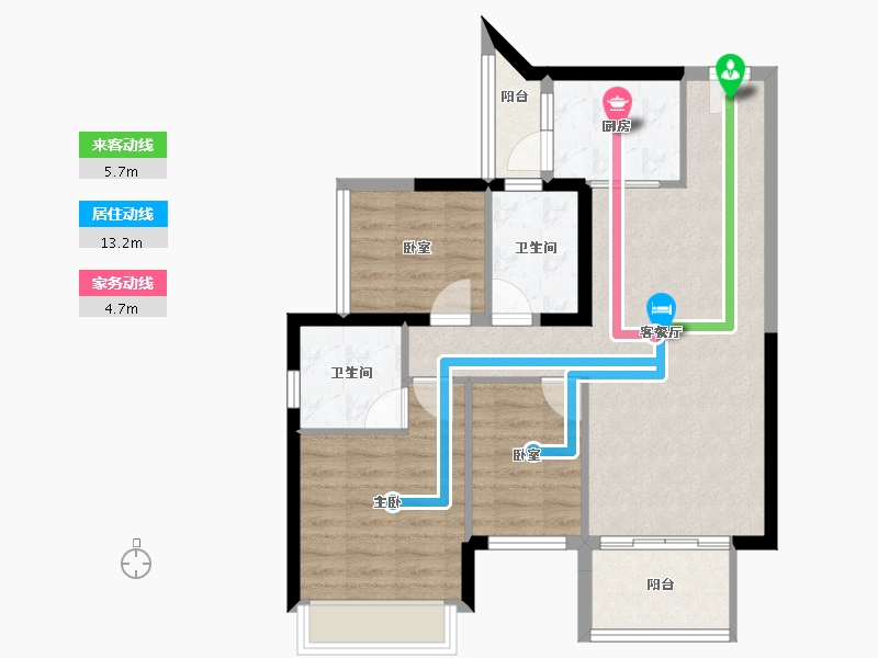 广东省-肇庆市-湾区西部华侨城-76.05-户型库-动静线