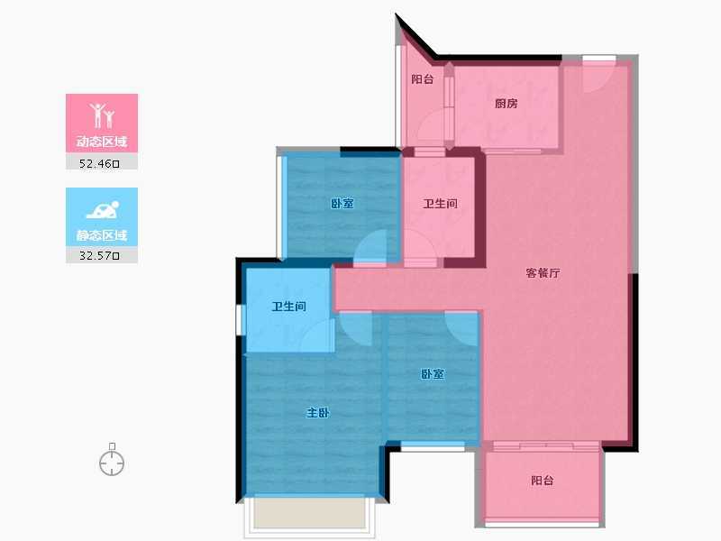 广东省-肇庆市-湾区西部华侨城-76.05-户型库-动静分区