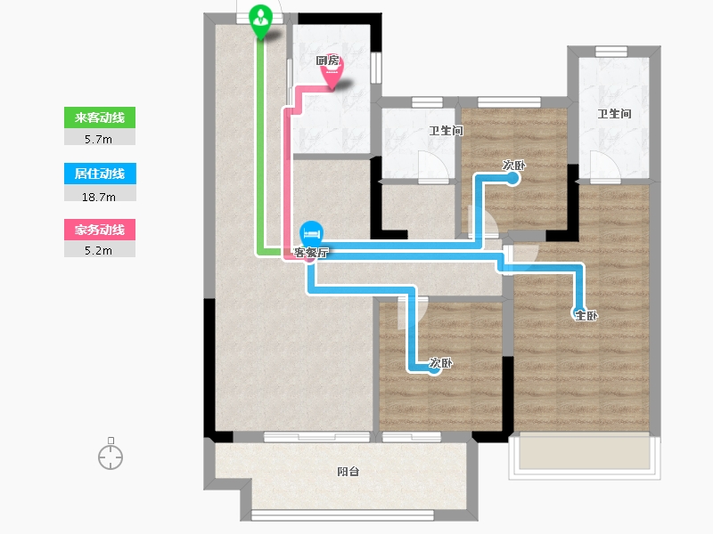 安徽省-阜阳市-建业徽创新筑-84.00-户型库-动静线