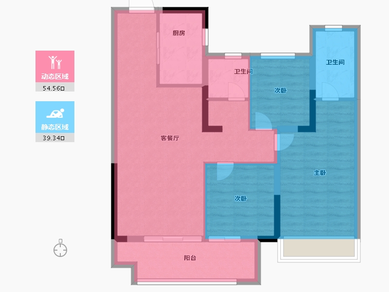 安徽省-阜阳市-建业徽创新筑-84.00-户型库-动静分区