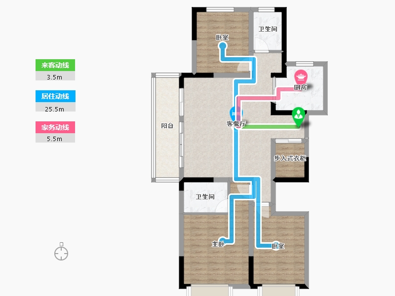 河南省-洛阳市-建业滨河珑府-100.02-户型库-动静线