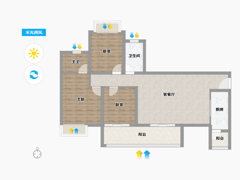 四川省-成都市-希望未来城-93.15-户型库-采光通风