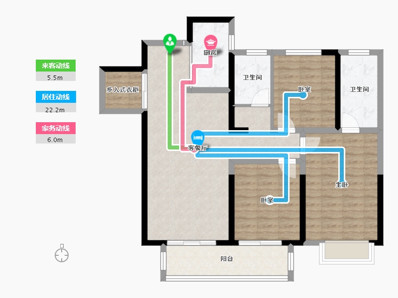 河南省-洛阳市-建业滨河珑府-96.10-户型库-动静线