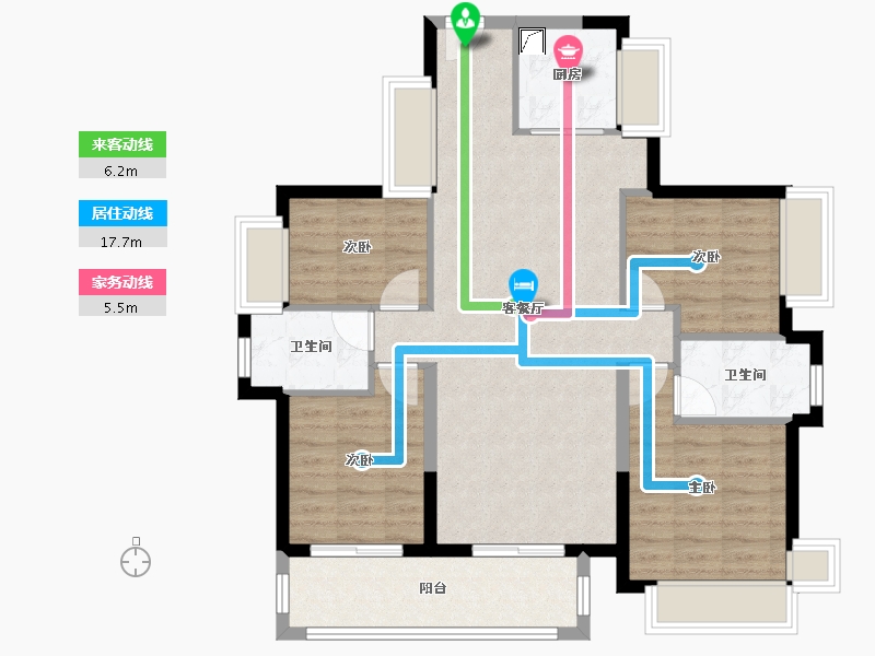 广东省-东莞市-万科瑧山府-121.00-户型库-动静线