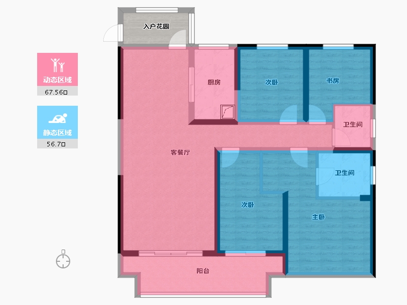 江苏省-镇江市-中南君悦府·熙悦-114.93-户型库-动静分区