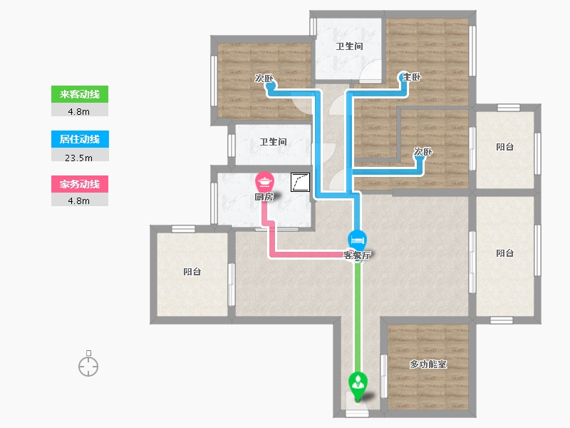 湖南省-衡阳市-阳光金城-115.00-户型库-动静线