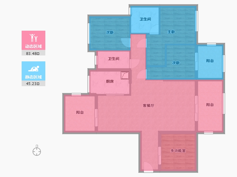 湖南省-衡阳市-阳光金城-115.00-户型库-动静分区