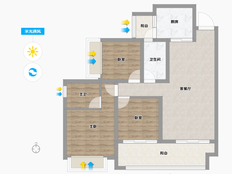 四川省-成都市-希望未来城-79.29-户型库-采光通风