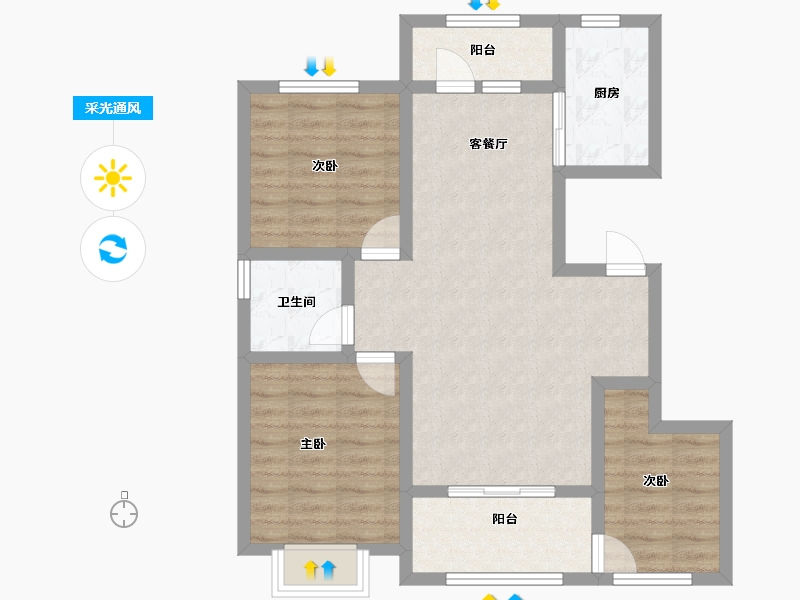 新疆维吾尔自治区-伊犁哈萨克自治州-印象江南-78.31-户型库-采光通风