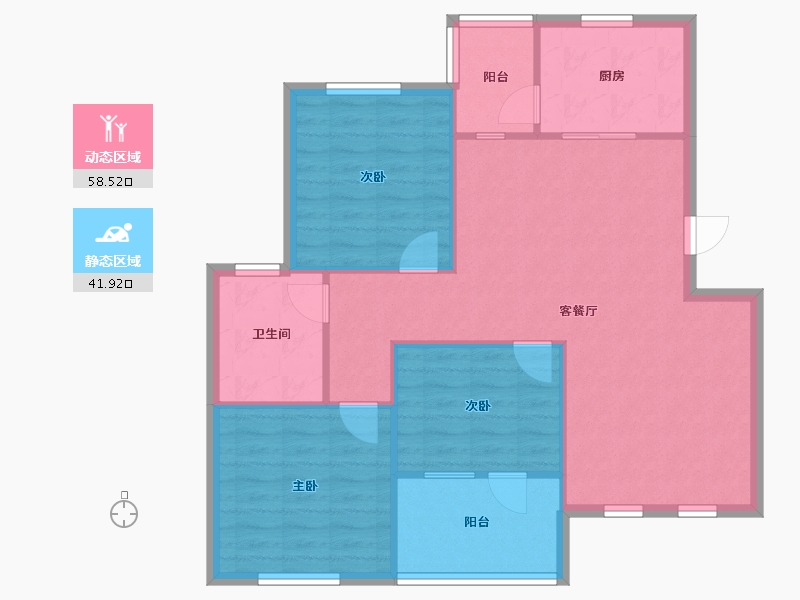 山东省-临沂市-香樟园-89.00-户型库-动静分区