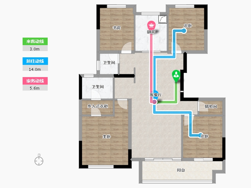 江苏省-镇江市-中南君悦府·熙悦-108.90-户型库-动静线