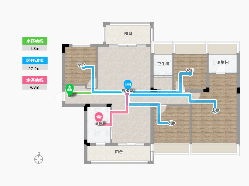 湖南省-邵阳市-隆回碧桂园-118.00-户型库-动静线