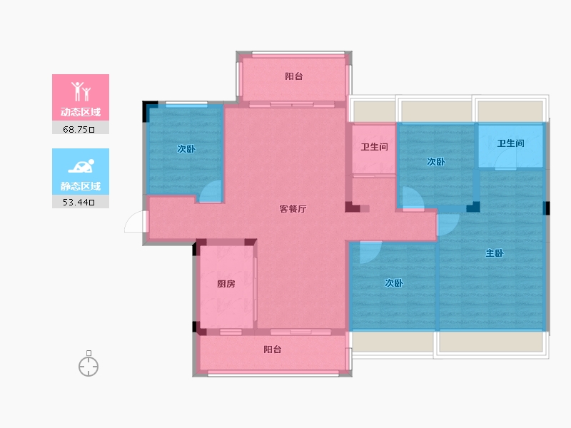 湖南省-邵阳市-隆回碧桂园-118.00-户型库-动静分区