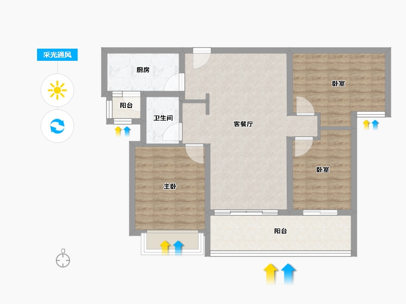 四川省-成都市-希望未来城-80.69-户型库-采光通风