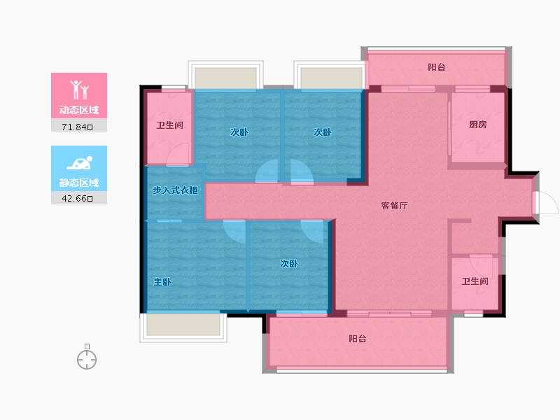 广东省-肇庆市-肇庆万达国家度假区-102.86-户型库-动静分区