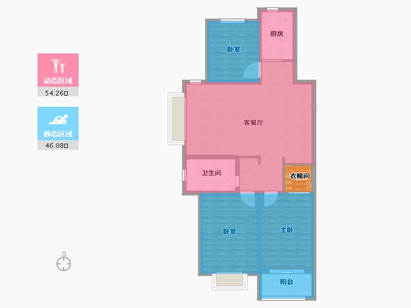 山东省-淄博市-橡树上尚城-92.80-户型库-动静分区