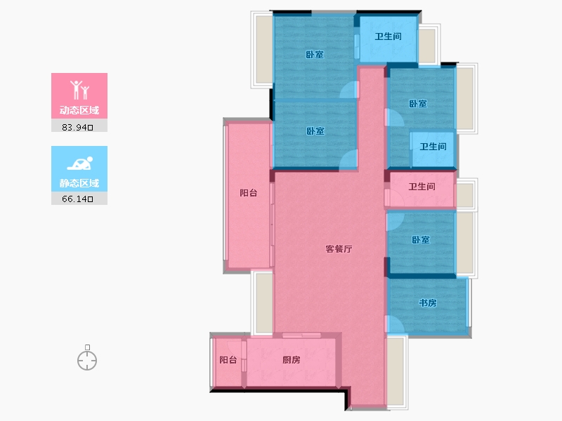 广东省-肇庆市-湾区西部华侨城-134.74-户型库-动静分区