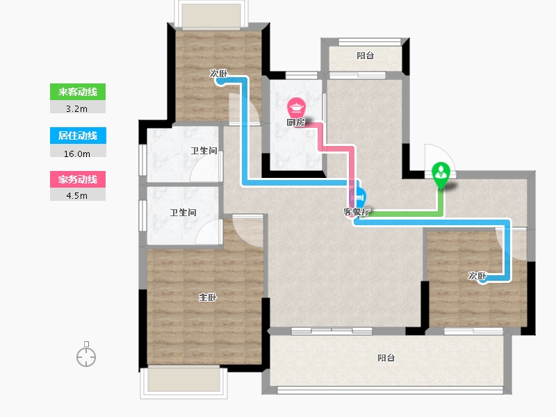 安徽省-阜阳市-建业徽创新筑-100.01-户型库-动静线