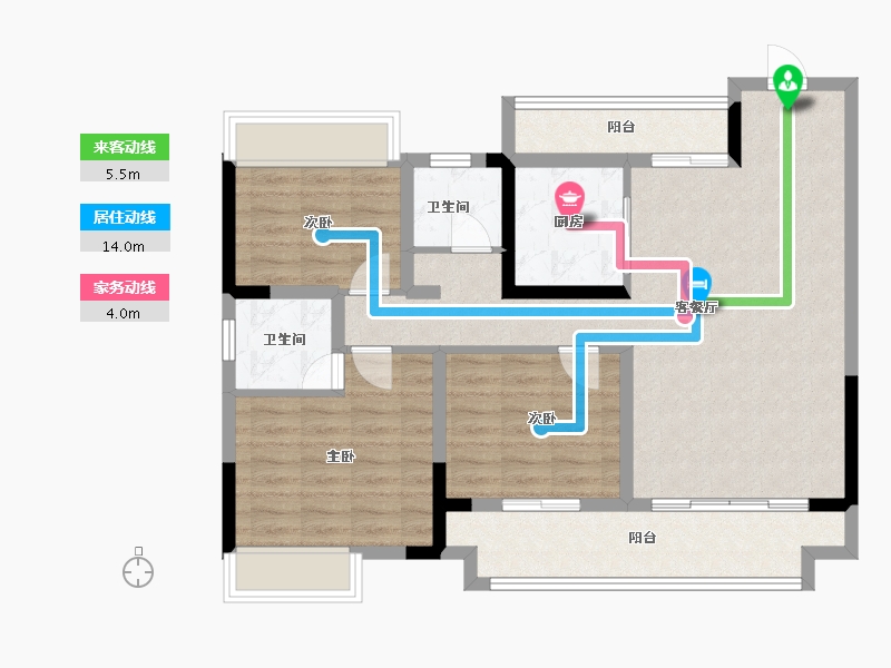 安徽省-阜阳市-建业徽创新筑-92.80-户型库-动静线