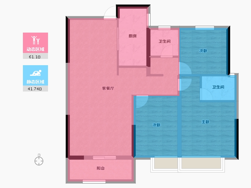 安徽省-淮北市-港利教育小镇华师城-92.49-户型库-动静分区