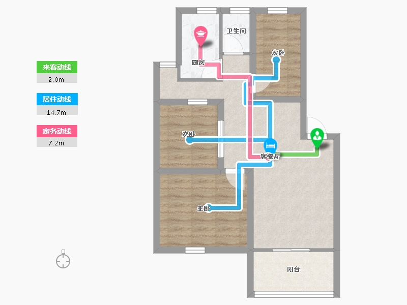 广东省-深圳市-深圳巴士集团公司龙塘住宅区-80.00-户型库-动静线