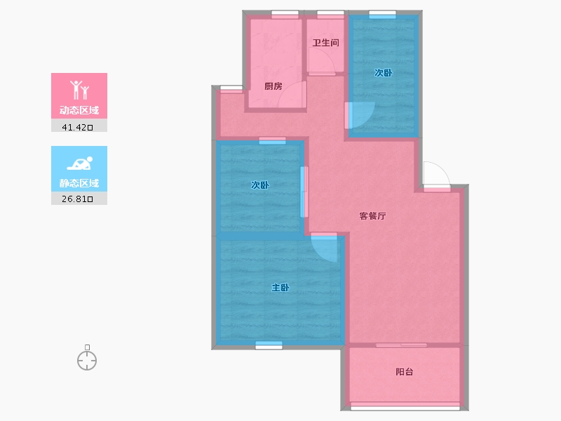 广东省-深圳市-深圳巴士集团公司龙塘住宅区-80.00-户型库-动静分区