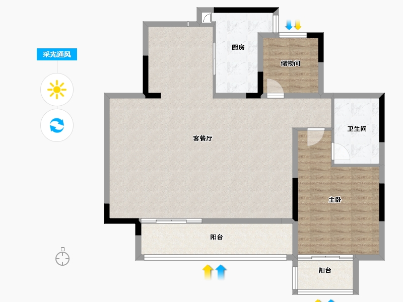 四川省-成都市-黄龙溪谷-116.00-户型库-采光通风