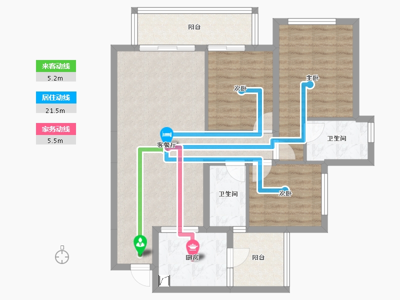 四川省-眉山市-滨江睿城-83.92-户型库-动静线