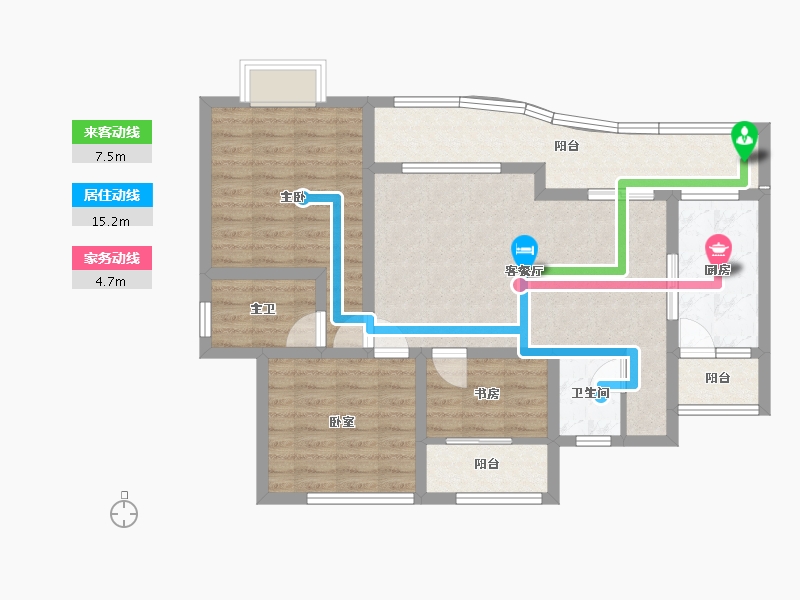 四川省-成都市-恒合时代城-86.74-户型库-动静线