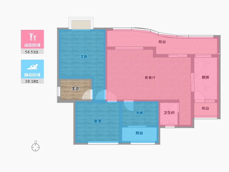 四川省-成都市-恒合时代城-86.74-户型库-动静分区