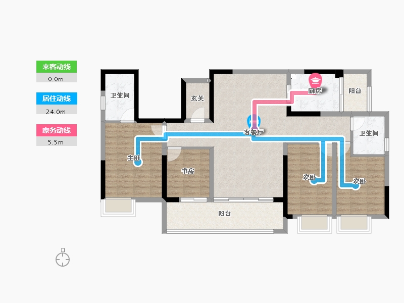 重庆-重庆市-涪陵海怡天公园九里-112.02-户型库-动静线