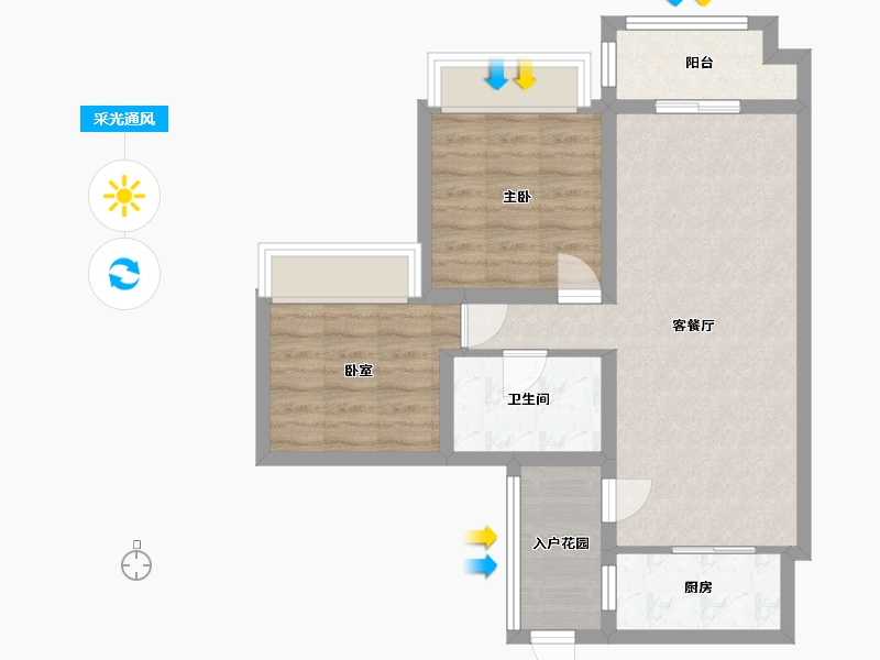 四川省-成都市-希望未来城-63.63-户型库-采光通风