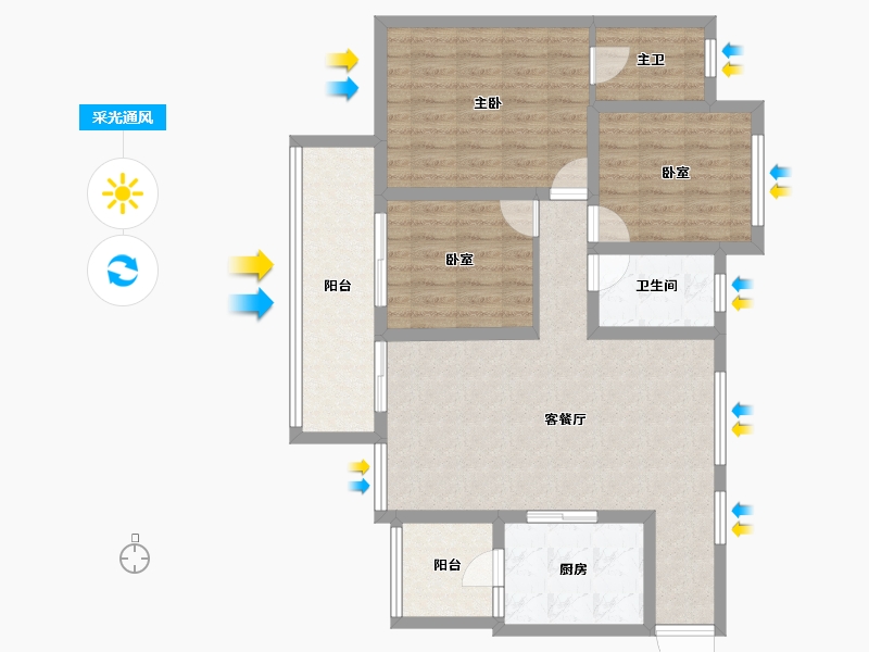 四川省-成都市-希望未来城-93.19-户型库-采光通风