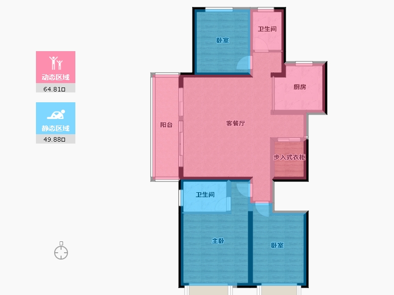 河南省-洛阳市-建业滨河珑府-102.41-户型库-动静分区