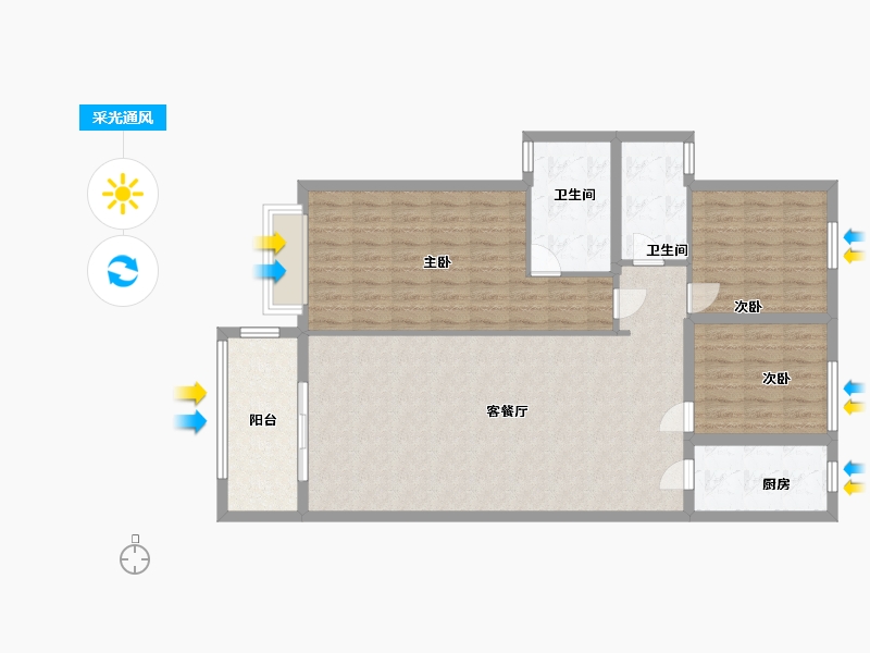 河北省-邯郸市-金悦府-106.00-户型库-采光通风