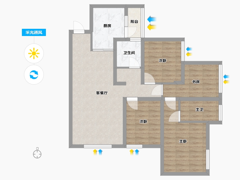 四川省-成都市-希望未来城-81.61-户型库-采光通风