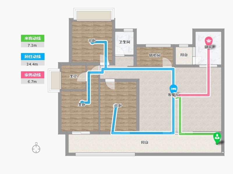 四川省-成都市-恒合时代城-121.18-户型库-动静线