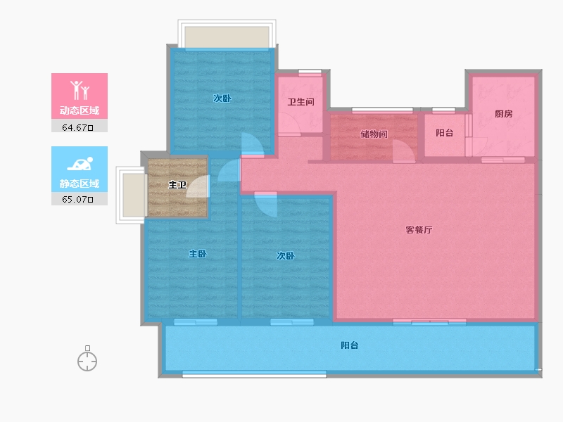 四川省-成都市-恒合时代城-121.18-户型库-动静分区