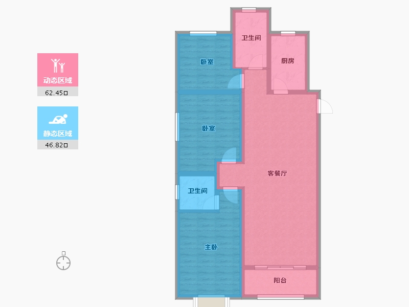 山东省-淄博市-橡树上尚城-97.61-户型库-动静分区