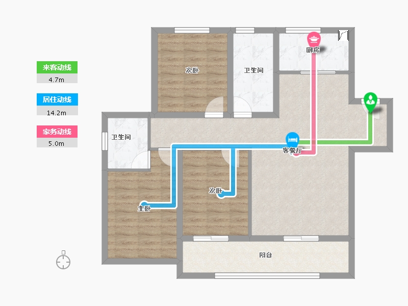 山东省-菏泽市-金府大院-91.06-户型库-动静线