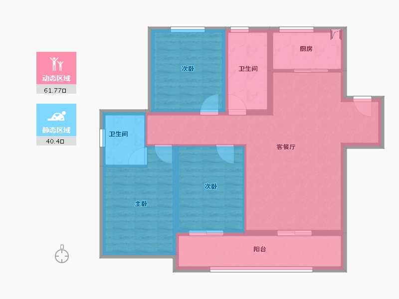 山东省-菏泽市-金府大院-91.06-户型库-动静分区