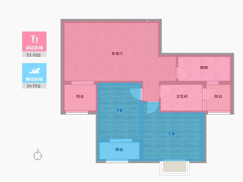 安徽省-淮北市-状元府邸-74.00-户型库-动静分区