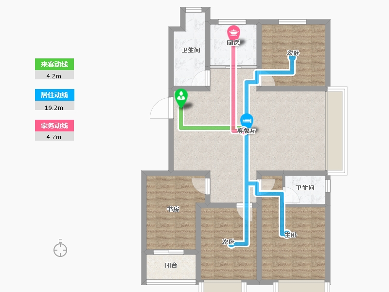 山东省-淄博市-柳泉悦府-95.99-户型库-动静线