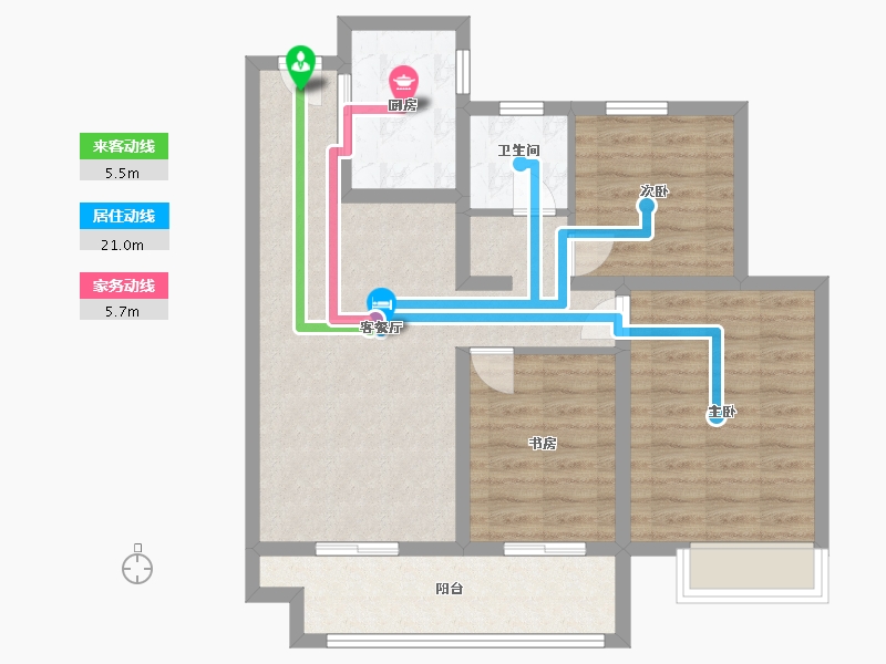 山东省-泰安市-恒地玺悦-80.00-户型库-动静线